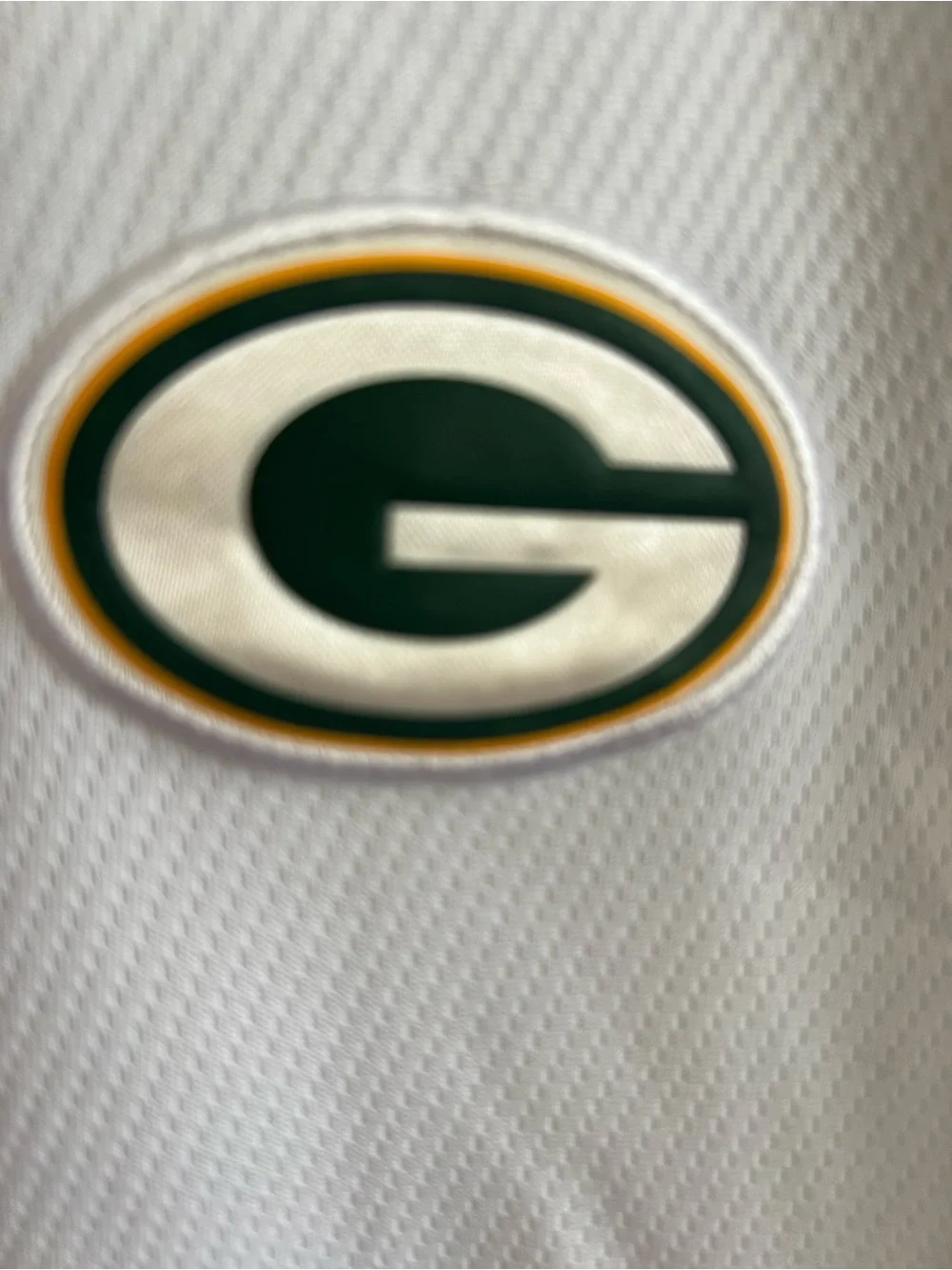Green Bay Packers Shirt Nike White Short Sleeve Polo Size Large Dri Fit EUC